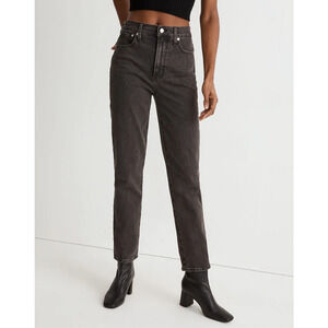 Madewell Jeans Womens 24 Black Perfect Vintage High Rise Mom Tapered Denim 90s